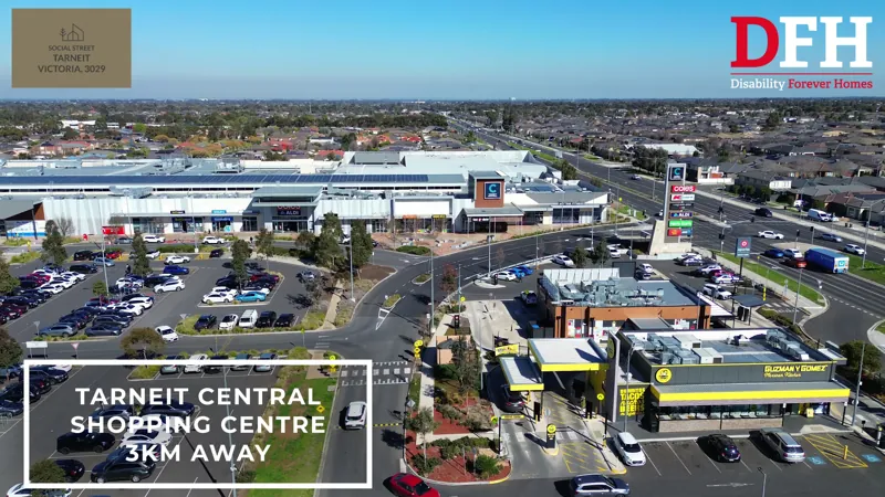 Aerial photograph of Tarneit Central shopping centre