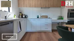 Kitchen work area beneath the window